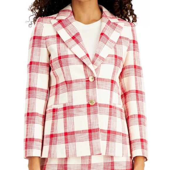 Marella Womens size 8 blazer red Derris basketweave jacket - Picture 5 of 5